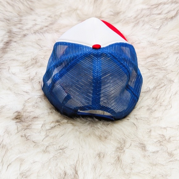 Pabst Blue Ribbon (PBR) Trucker Hat Mesh Adjustable Official Logo Red White Blue - Picture 2 of 7